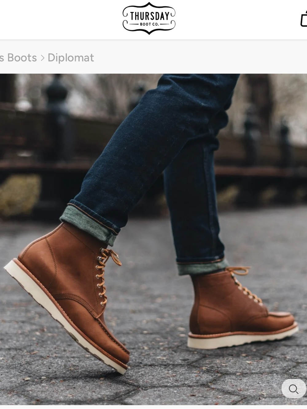 THURSDAY BOOT COMPANY Sz 11.5 Diplomat Brown Leather Boots Orig $200 Exc Cond - Picture 3 of 11